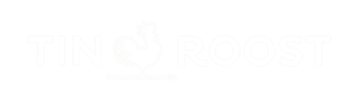 a logo with text reading 'Tin Roost'