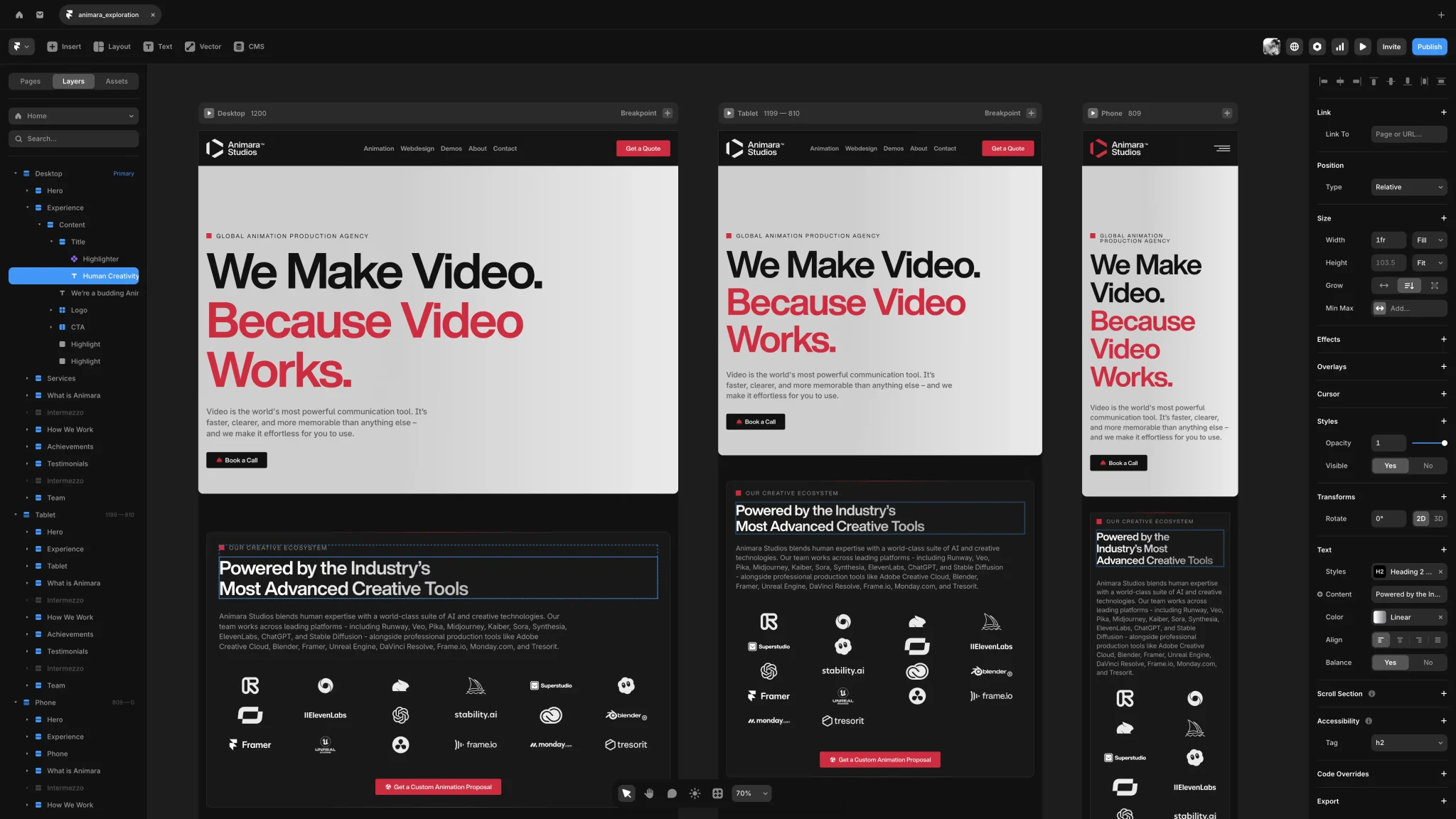Fast, flexible websites built in Framer