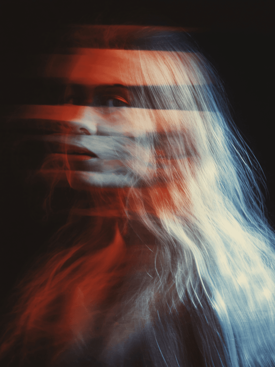 a dark blue area with a white stripe on it