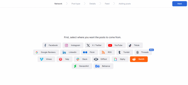 choose reddit as the source