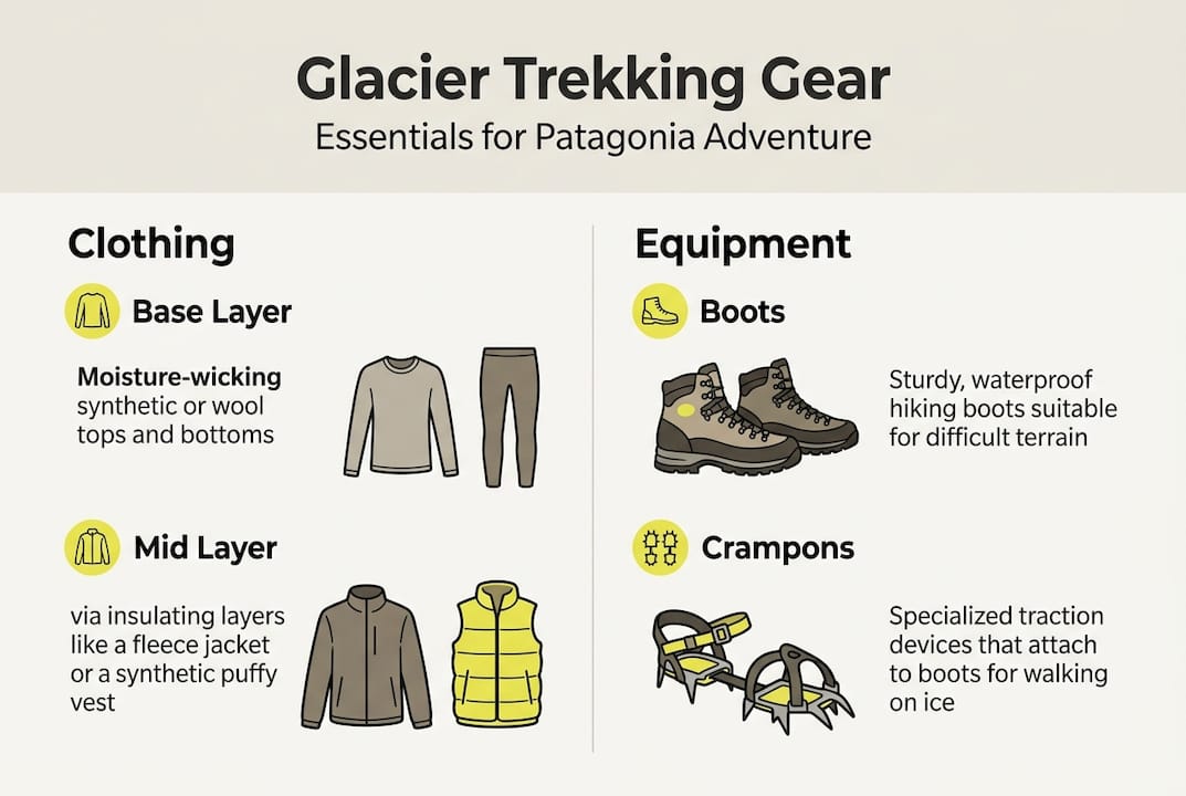 Infographic of essential clothing and gear