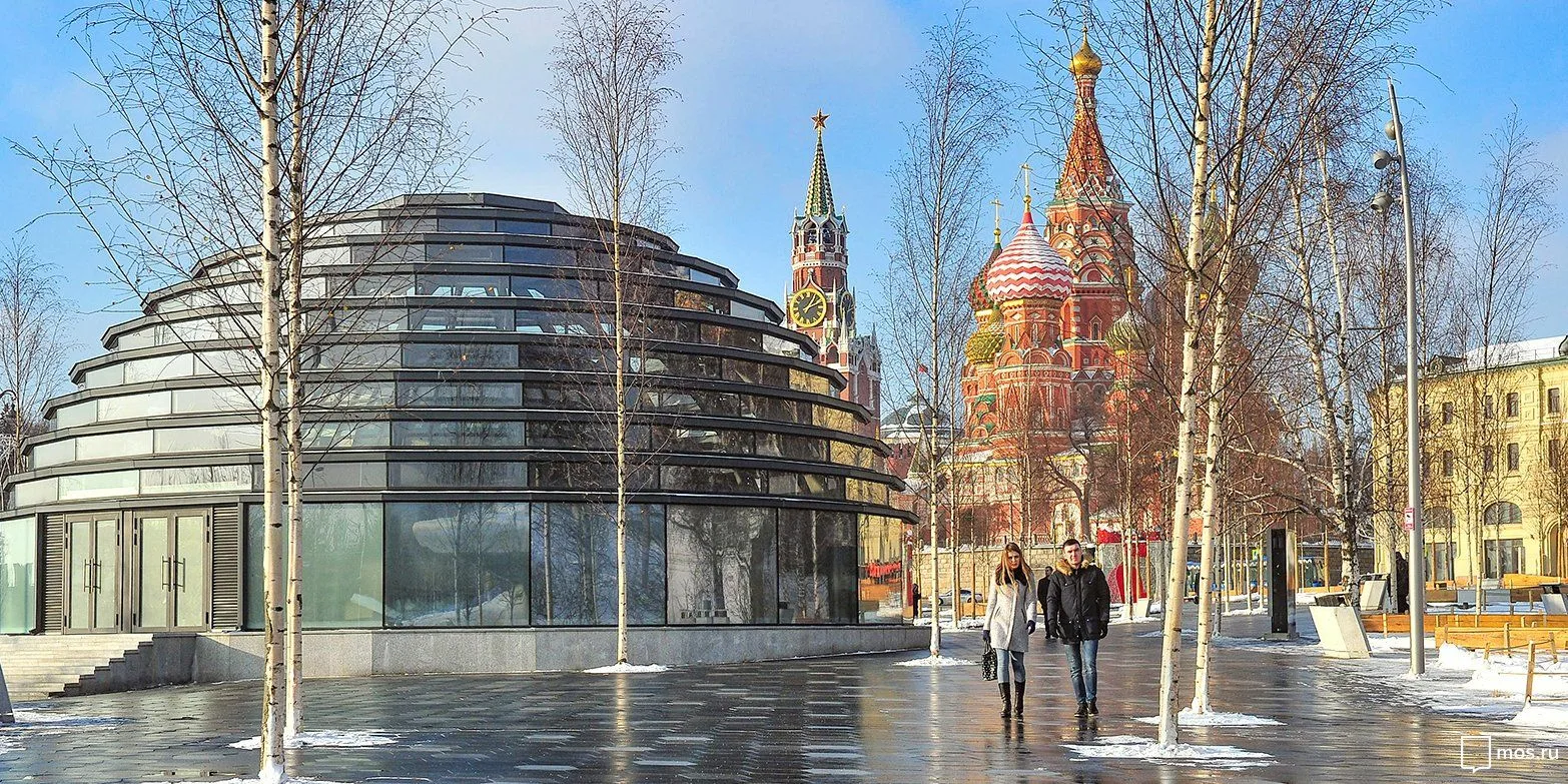 Zaryadye Tourist Information Centre Moscow — narrative concept, creative direction and experience design by Boris Kislitsin