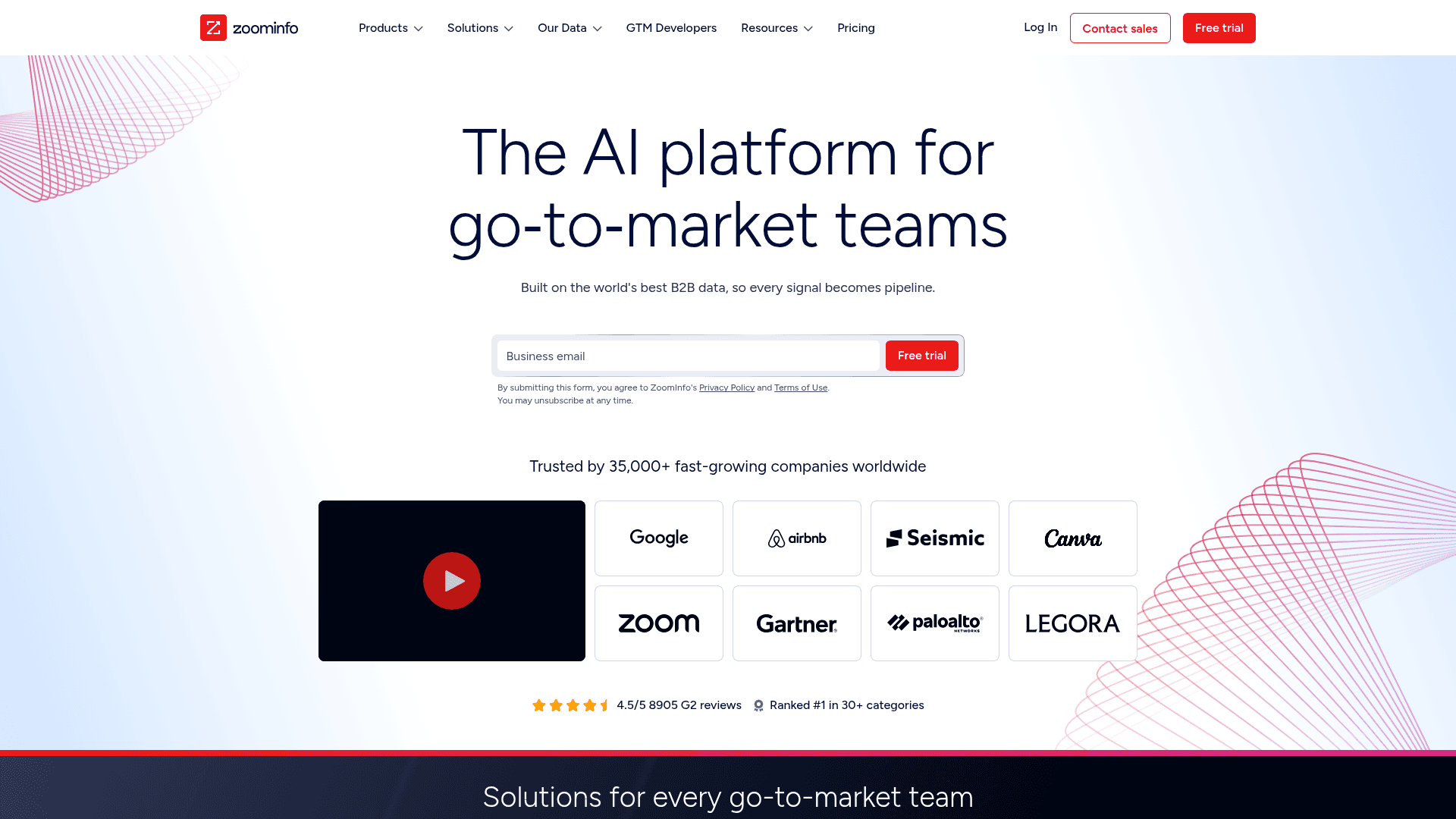 Screenshot of https://www.zoominfo.com