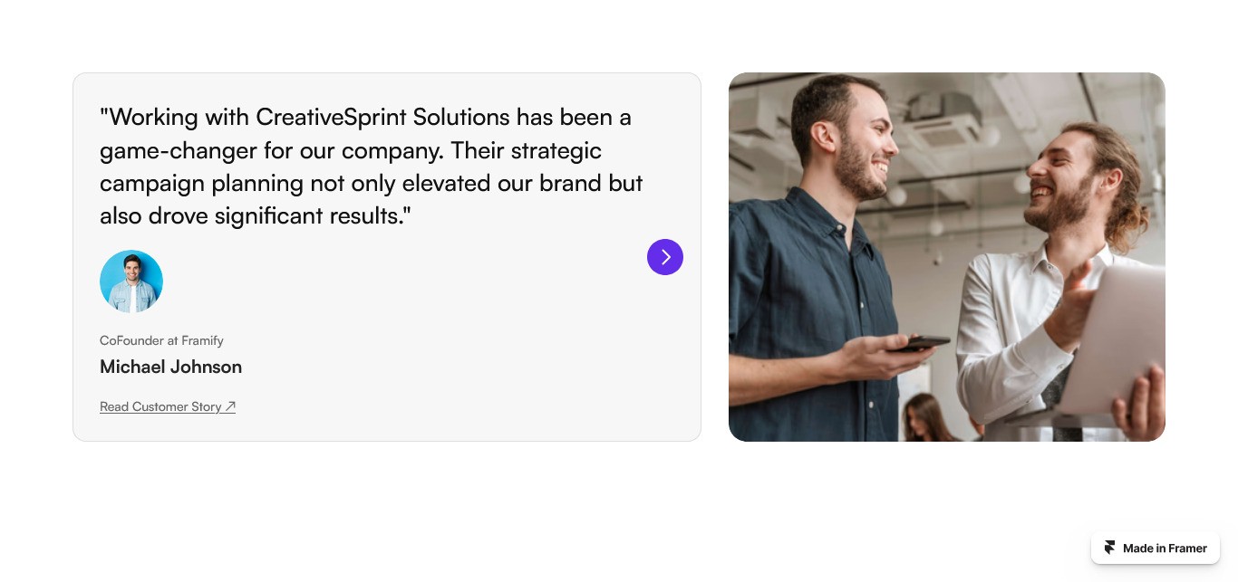 Framer Testimonial Section v19
