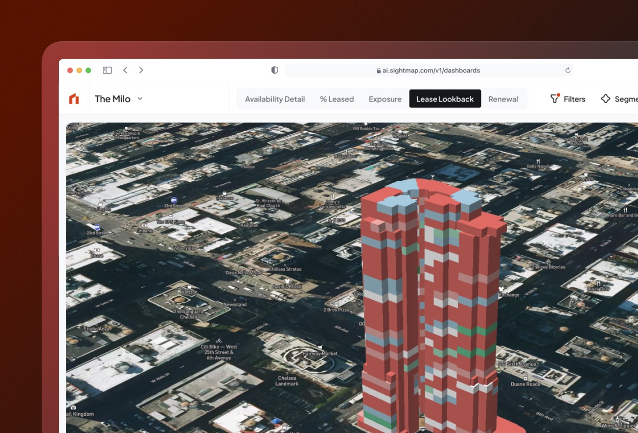 3D building rendering within the Asset Intelligence dashboard.