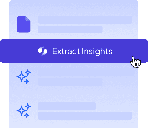 Sharly extracting insights from a research document with one click