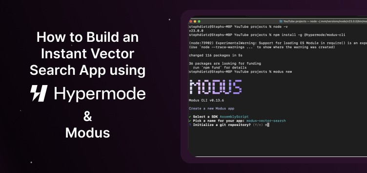 Discover how to create a robust instant vector search application using Hypermode and Modus 