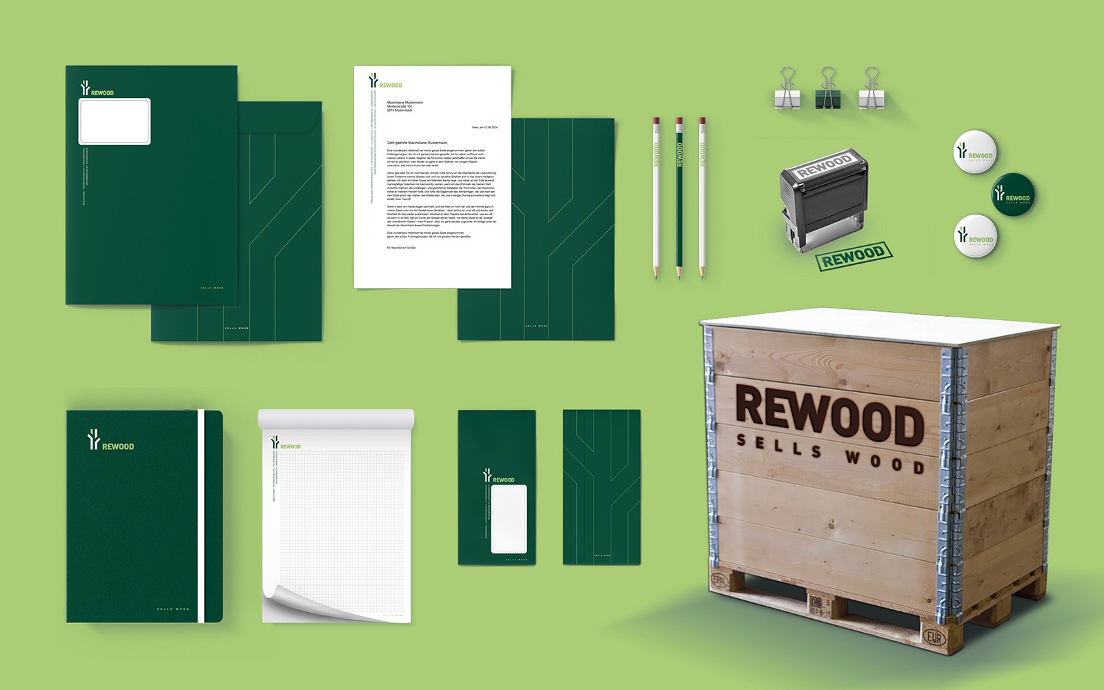 Gechäftsausstattung und Werbemittel