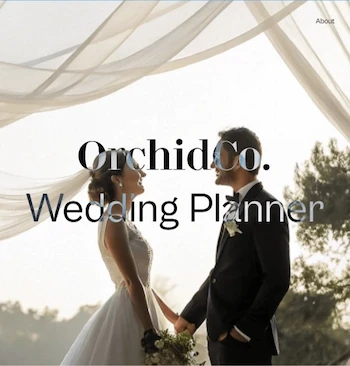 Projet Orchid&Co – Site web immersif mariage conçu par Whiscat Studio