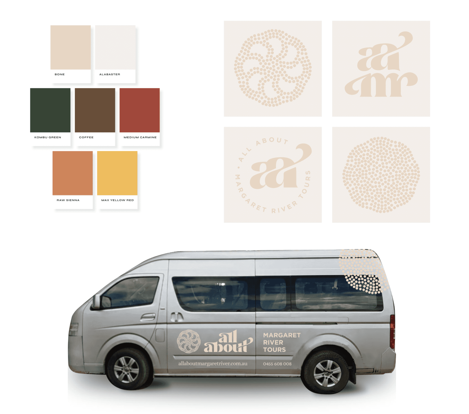 aamr colour palette sunmarks and vehicle signage design