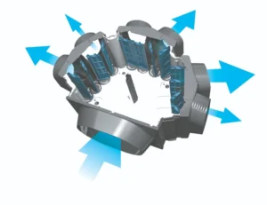 Illustration of Advantage Air’s Exact Air Regulator introduced in 2000, showing the precision airflow component that improved control and energy efficiency.