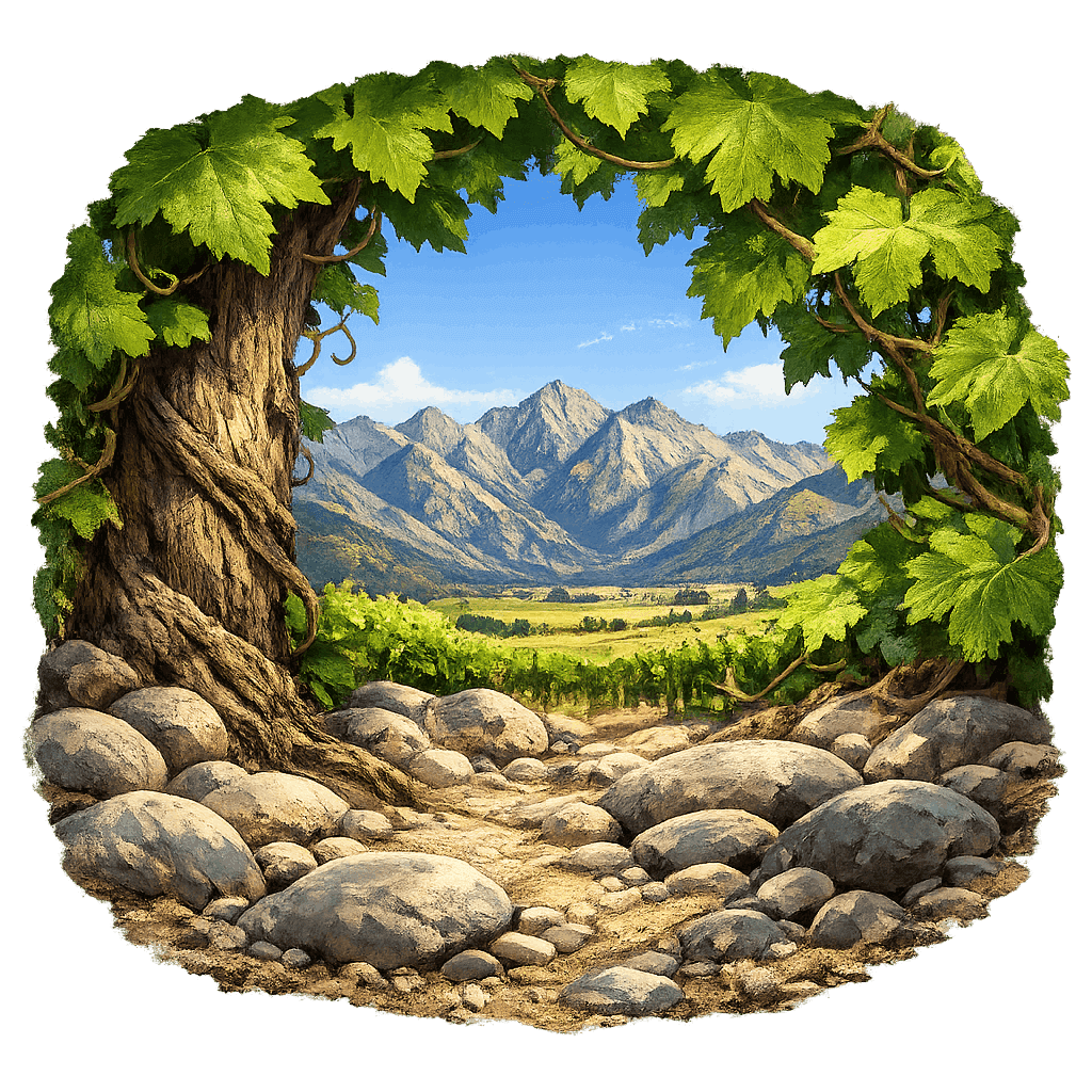 Detailed graphic of the Rapaura wine region.