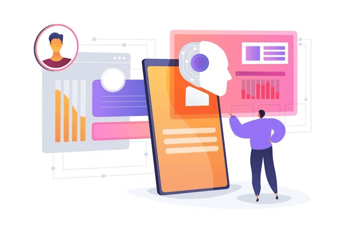 In a modern office environment, a dynamic team of AI professionals collaborates around multiple monitors displaying intricate code and engaging data visualizations, showcasing their strong analytical skills and commitment to the company's success. The atmosphere reflects a fast-paced environment where teamwork and innovative business strategies are key to achieving the company's goals.