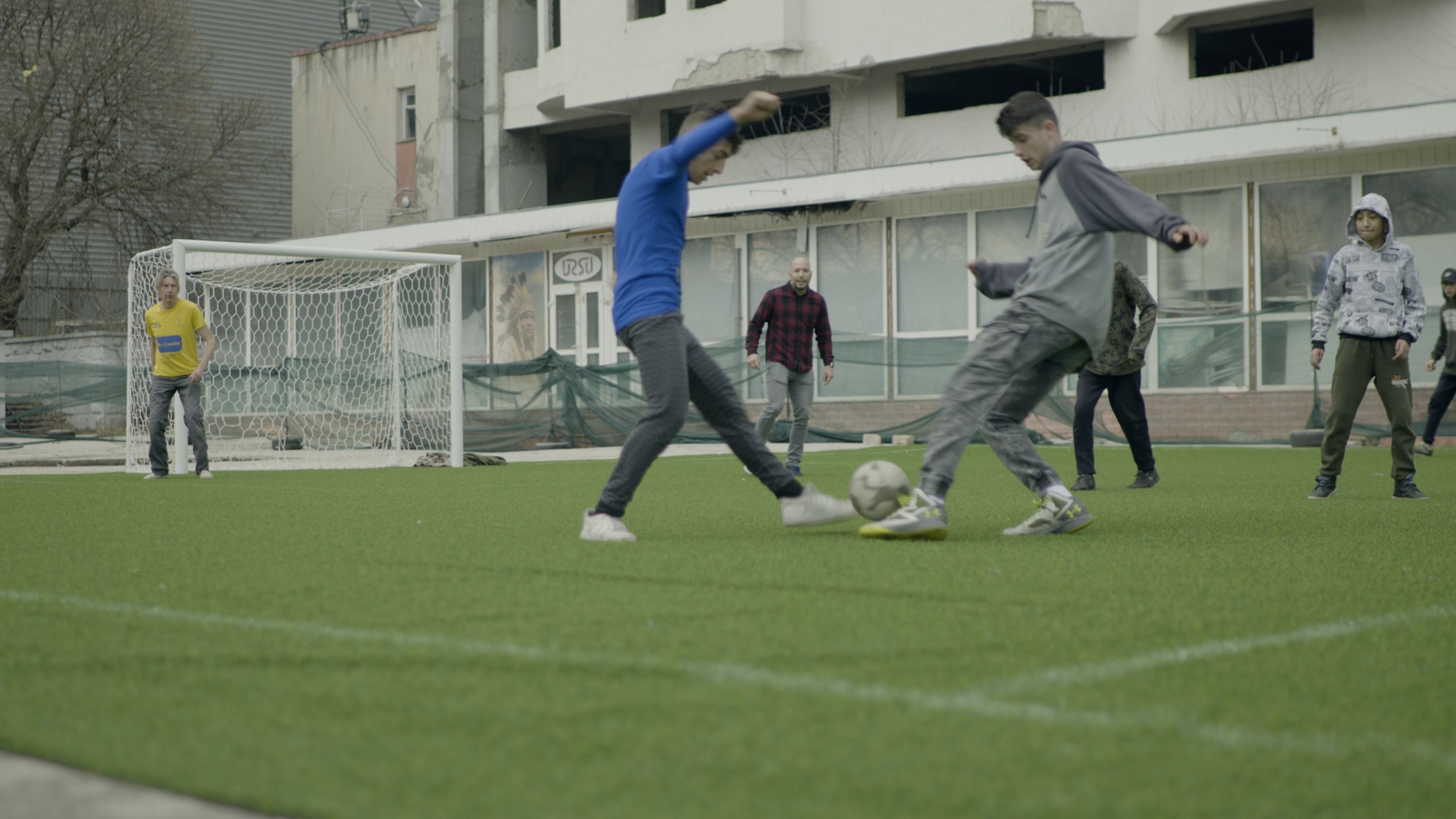 football on a football feald