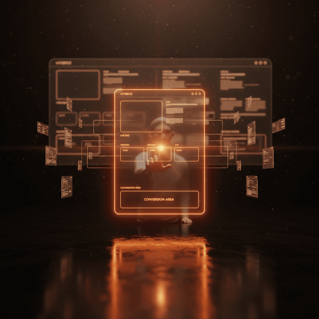 darstellung einer digitalen landingpage die conventiert