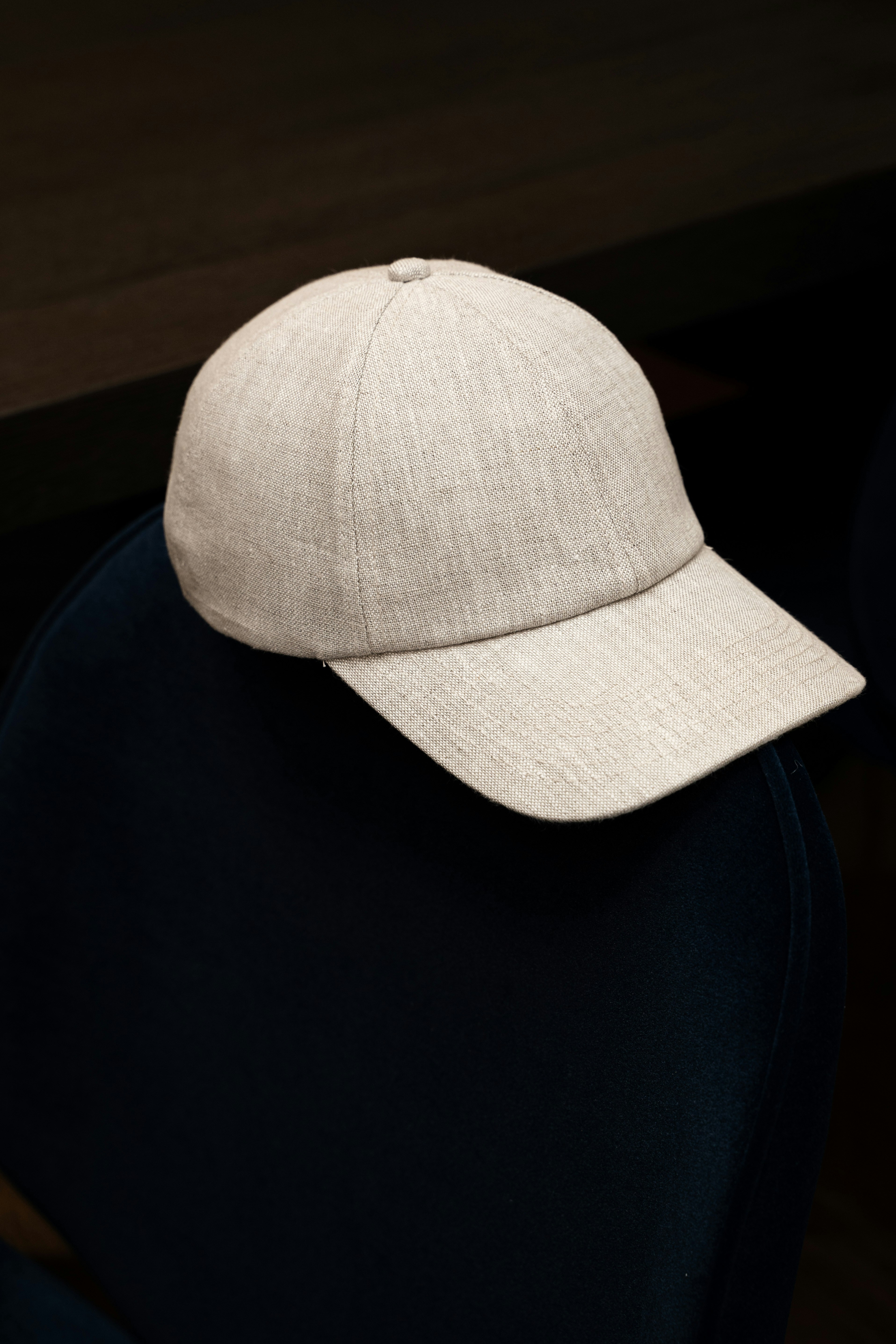 a hat on a person's head