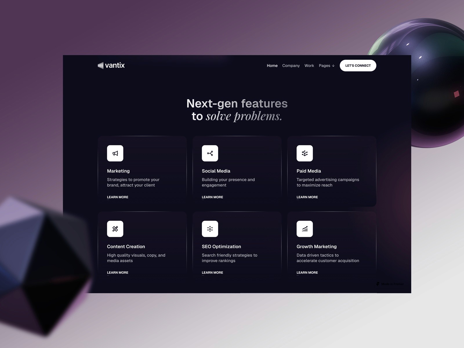 Vantix X — 现代渐变 SaaS 产品官网设计灵感