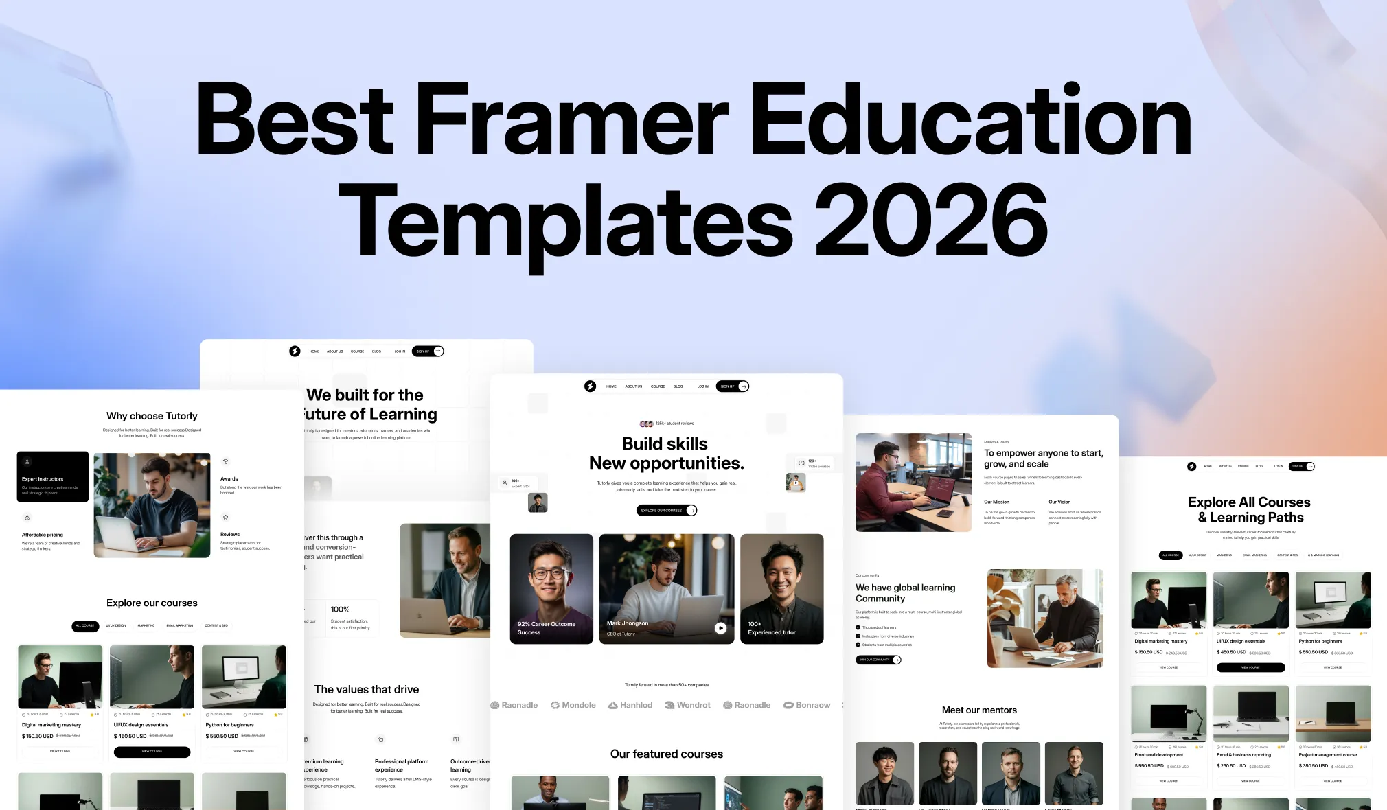 10 Best Framer Education Templates in 2026