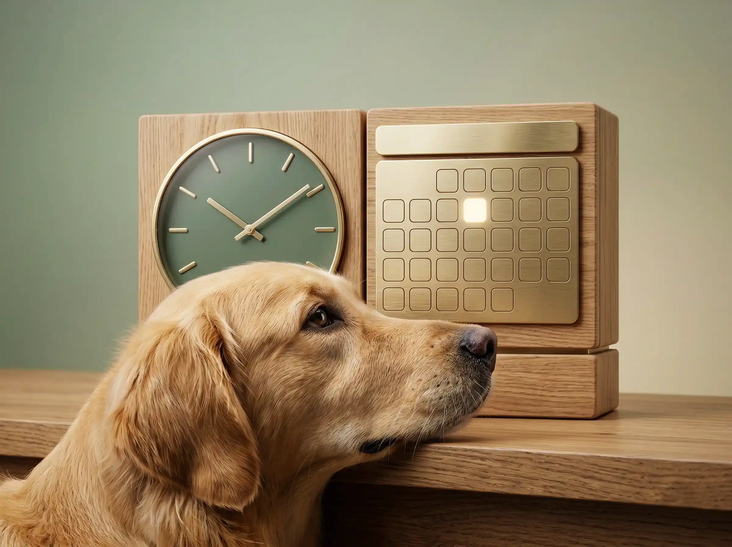 Select a date and time for a pet grooming appointment on a calendar.