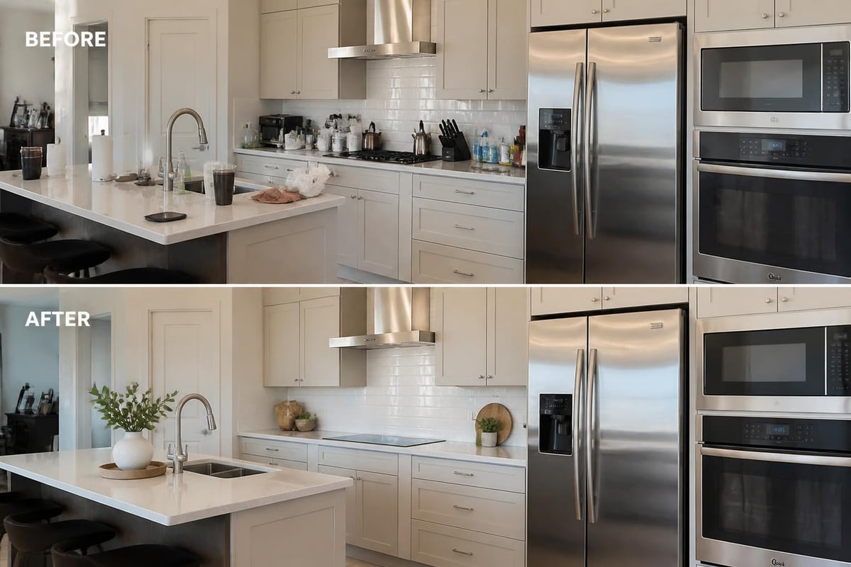 Kitchen staging transformation