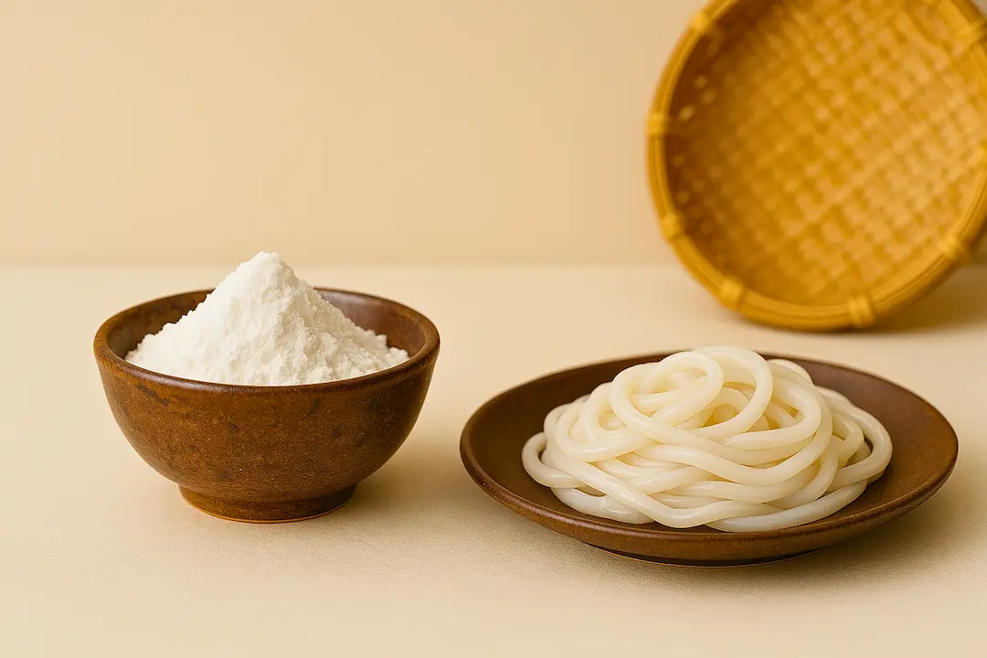 Kudzu Pulver mit Kuzu Nudeln