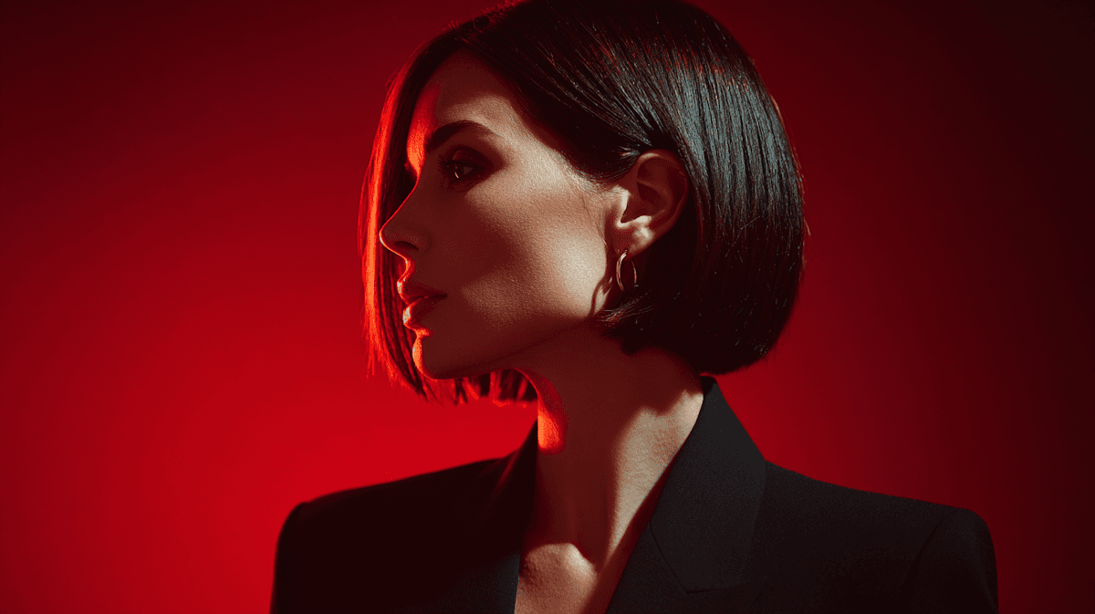 Person with headphones using a phone in the dark.