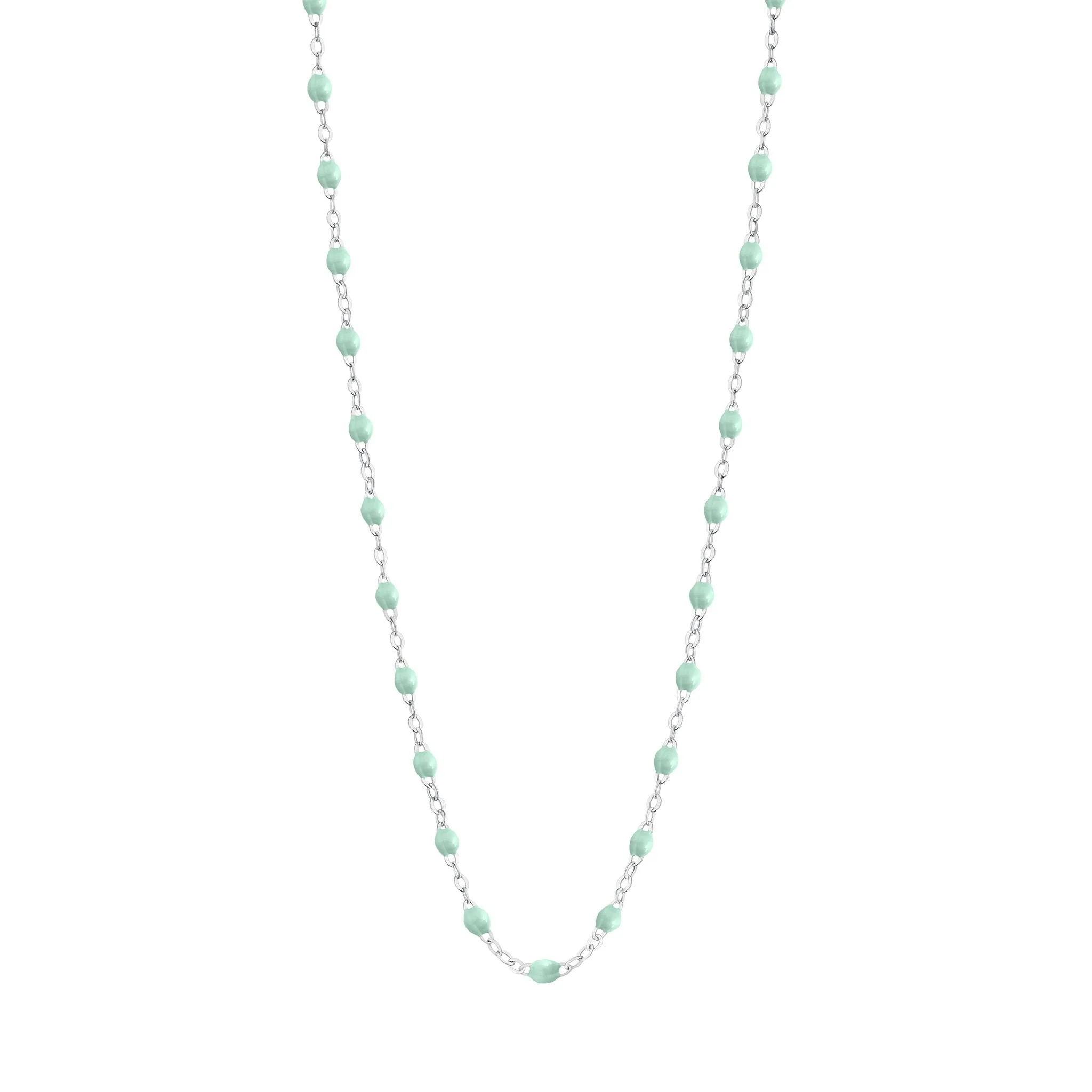 Collier jade Classique Gigi, or blanc