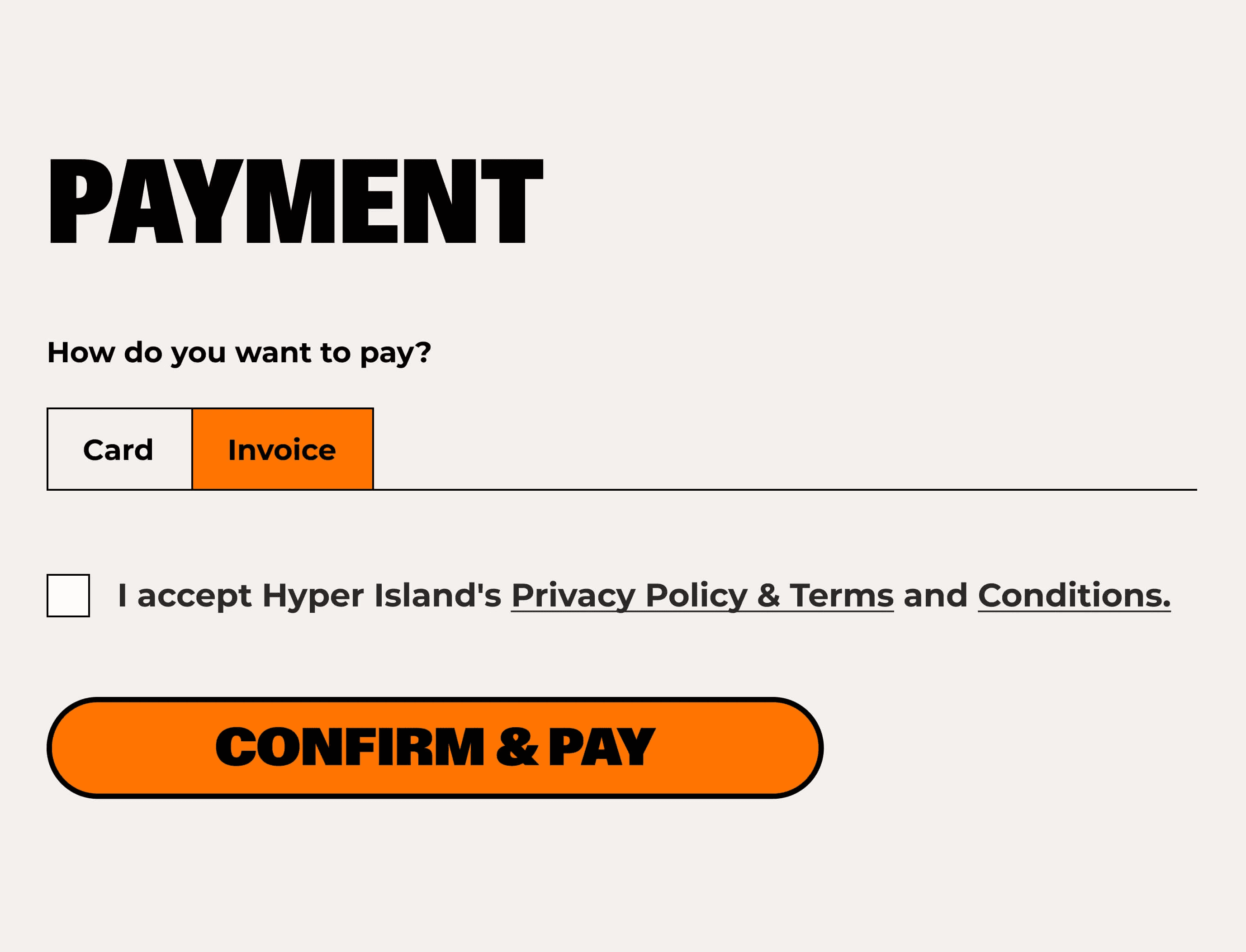 Talent garden checkout