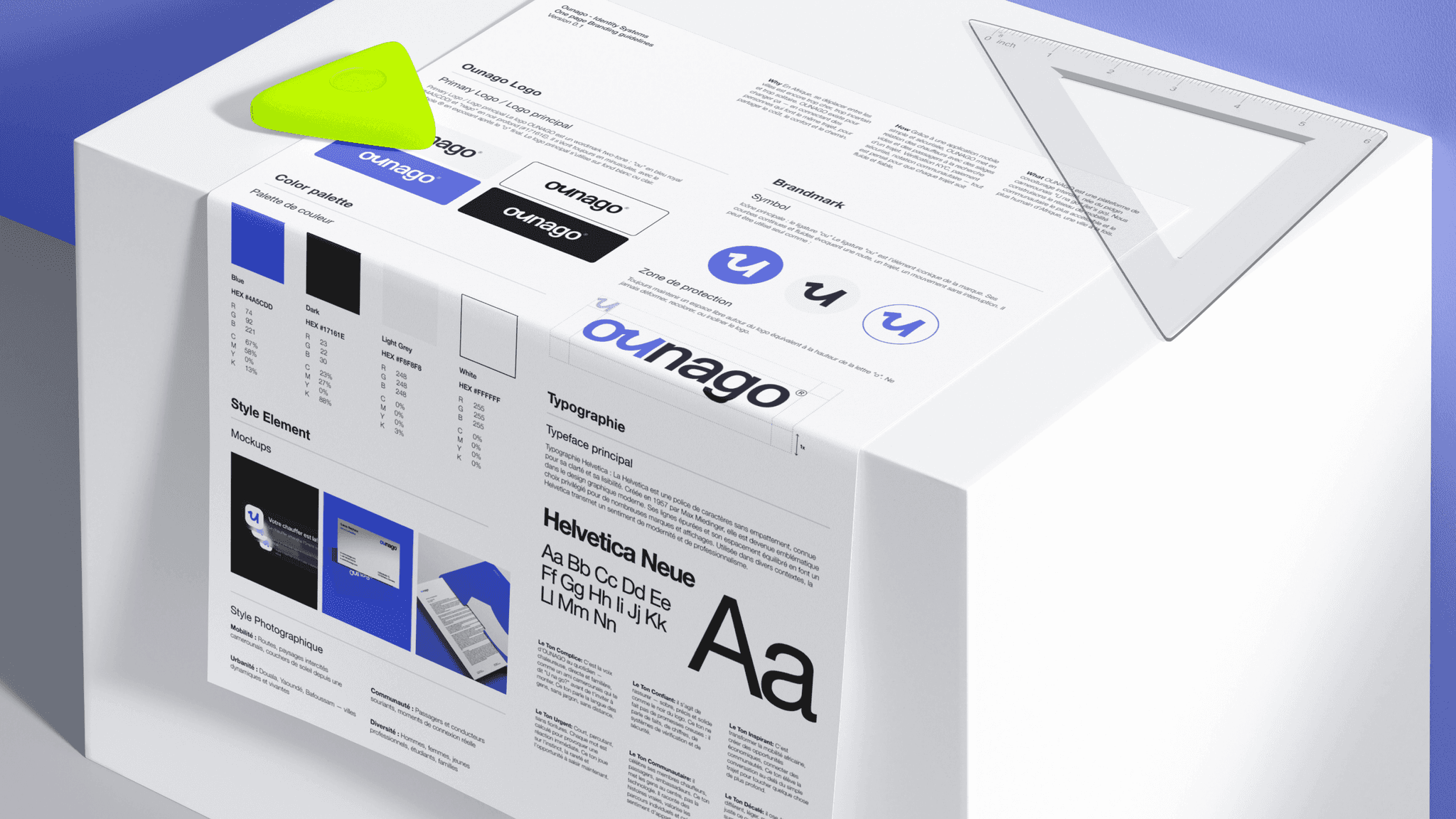 Custom Ounago brand identity design - logo and visual system by Logomint