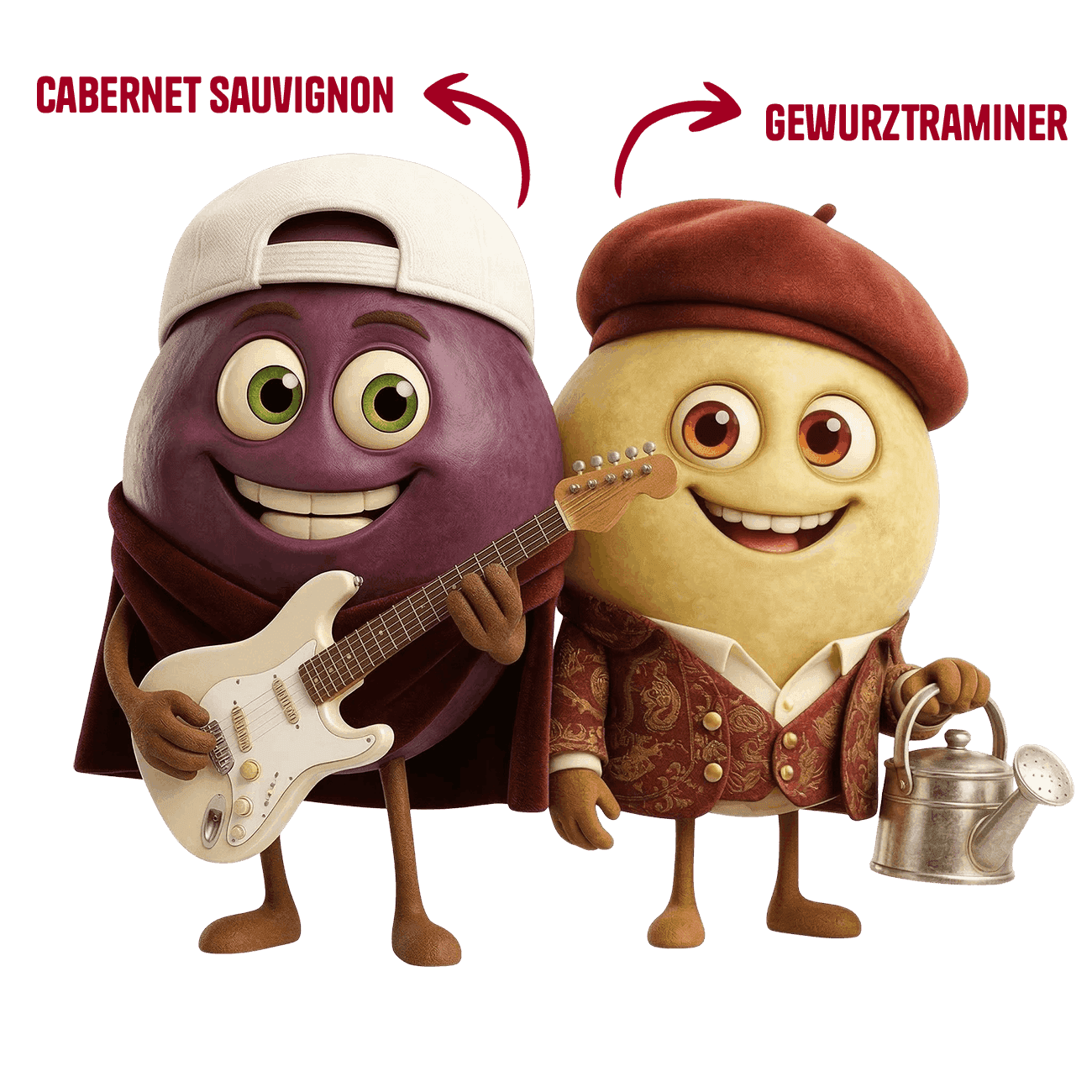 Uncorkables grape varieties are leaning onto each other