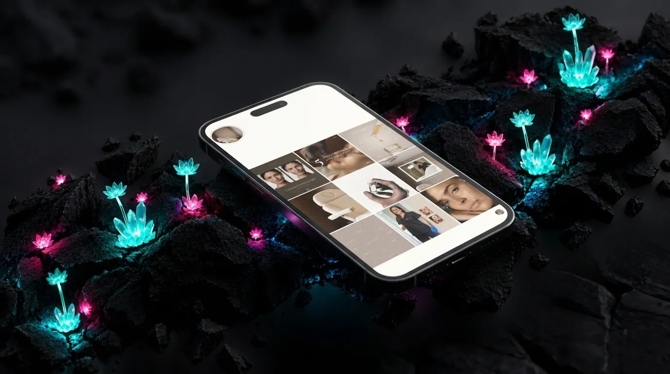 Feed Instagram du Dr Marie-Ève Bousmar, créé par Whiscat Studio