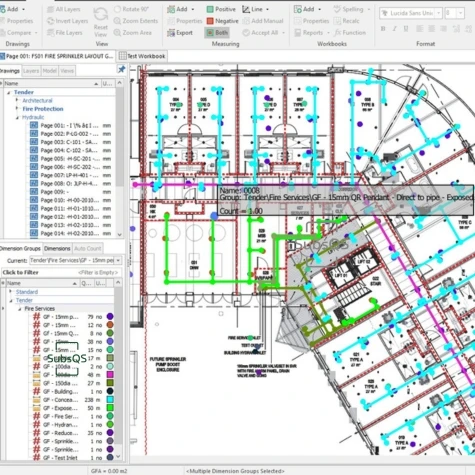 Screenshot - CostX Fire Services Measurement by SubsQS