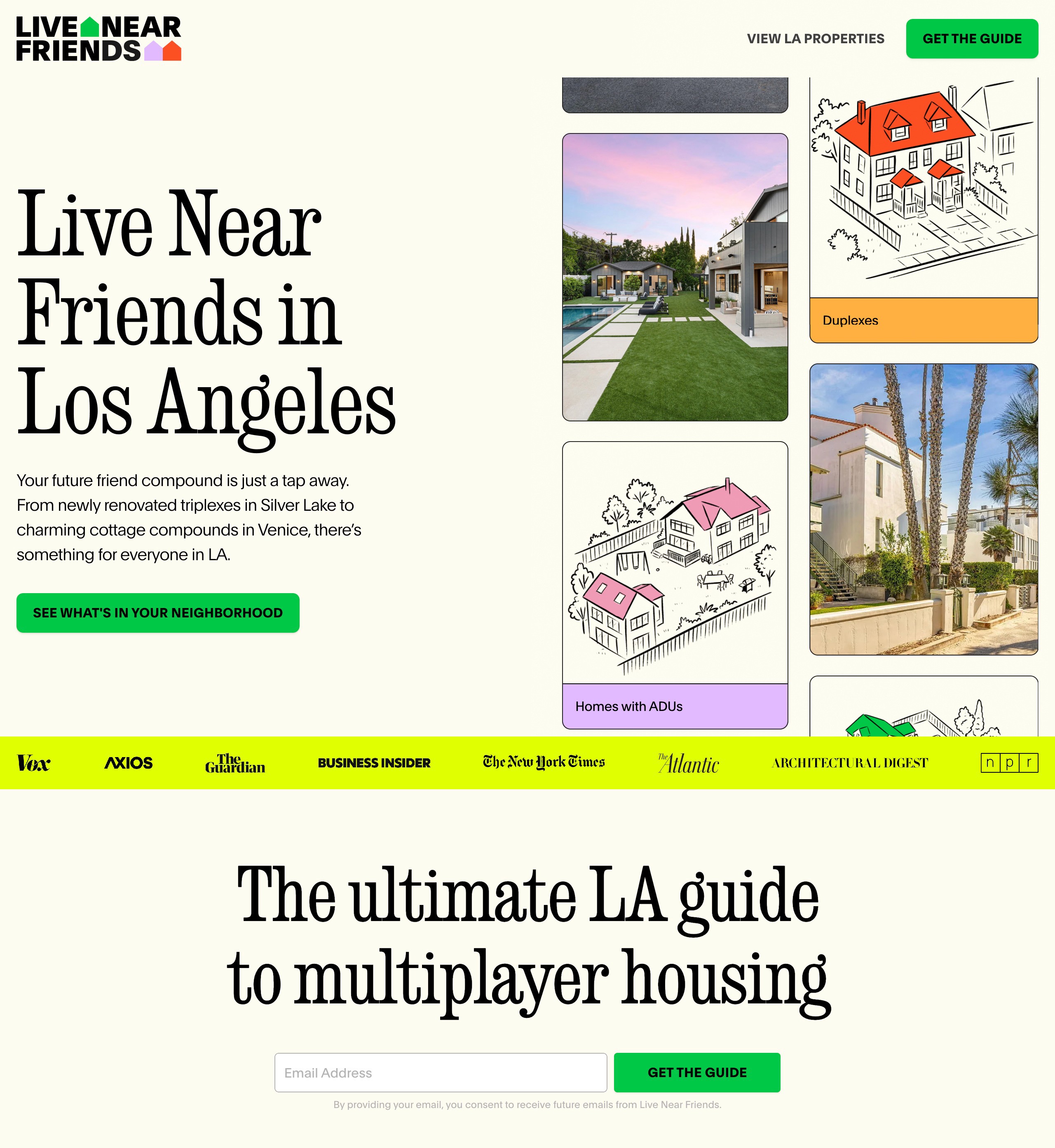A screenshot of the hero section of a modern law firm website.