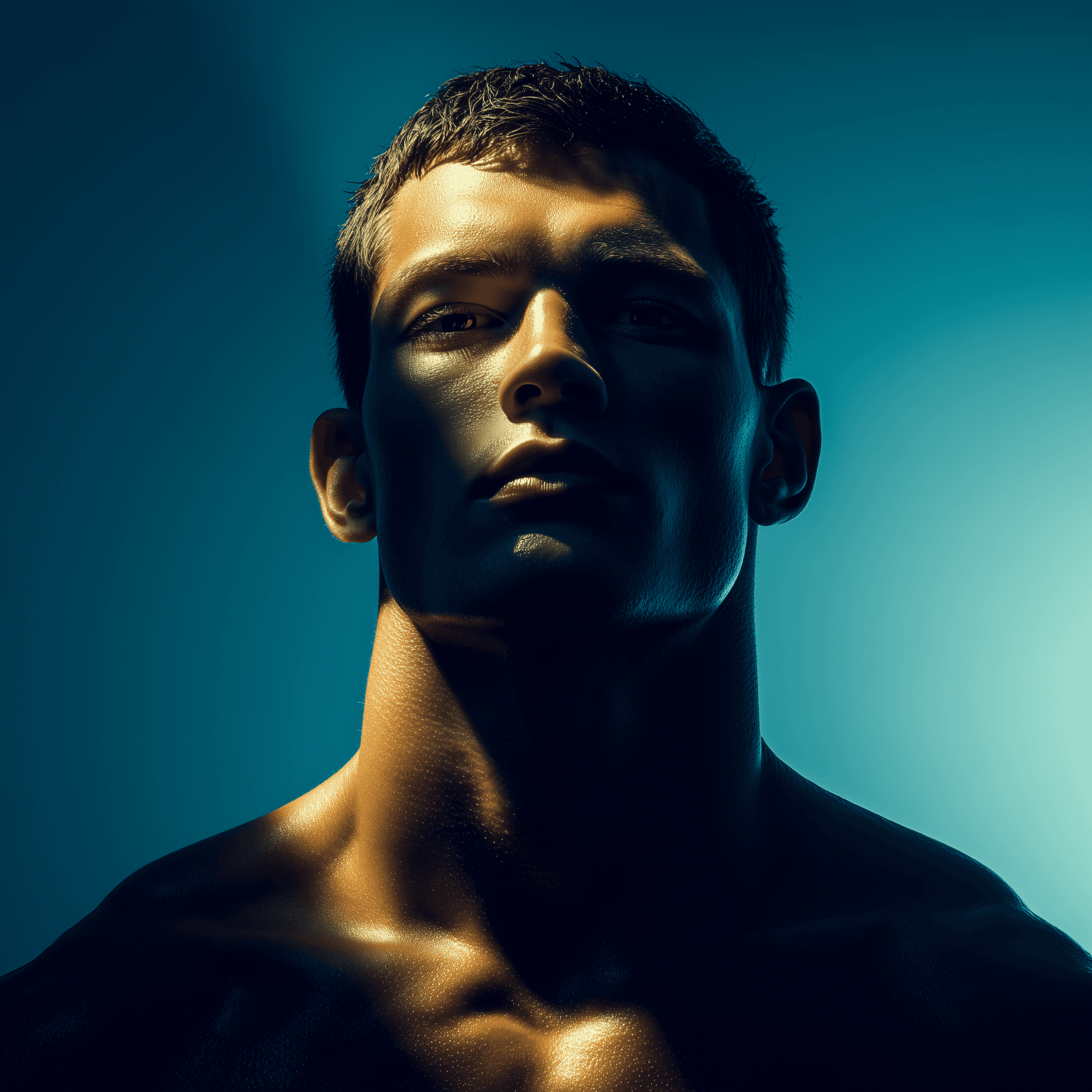 close-up of a male MMA fighter at INNOV8 MMA gym