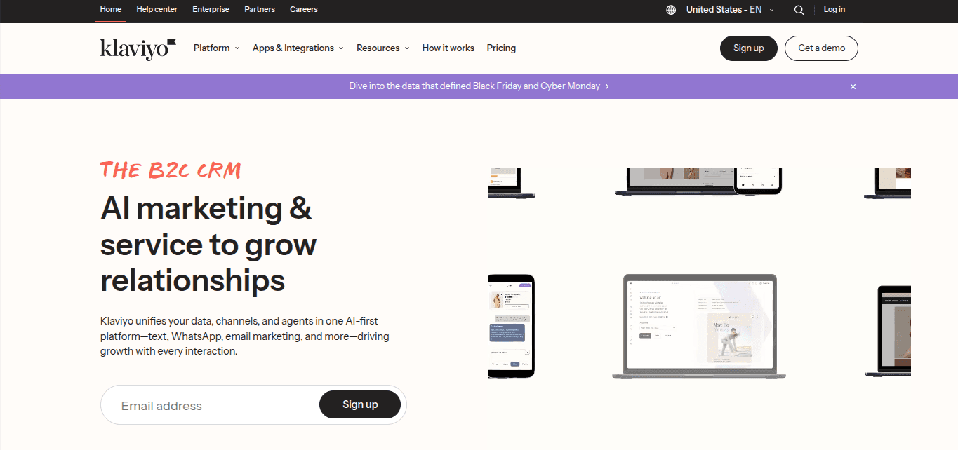 Klaviyo Dashboard Screen Shot