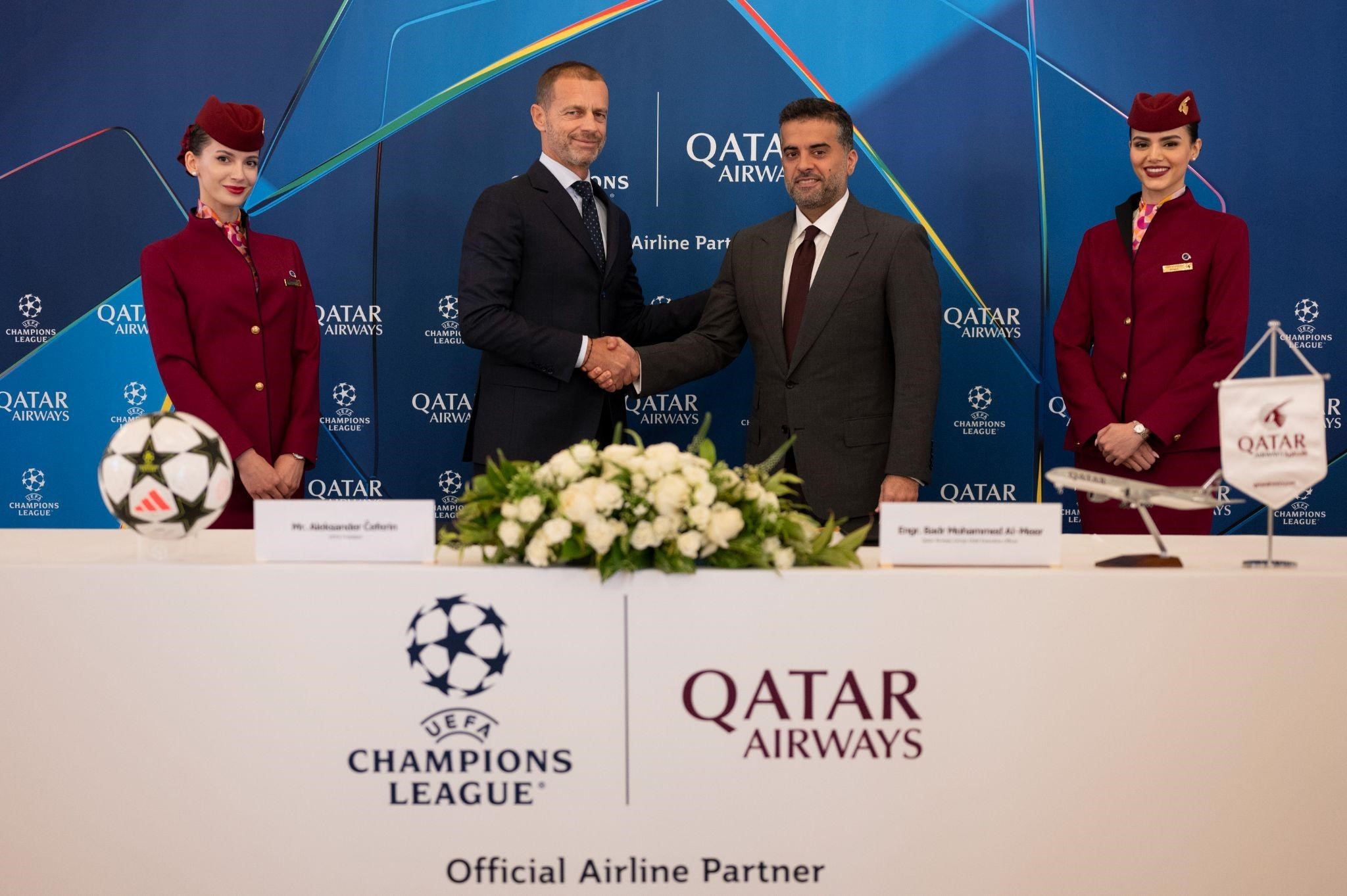 Qatar Airways se torna companhia aérea oficial da UEFA Champions League