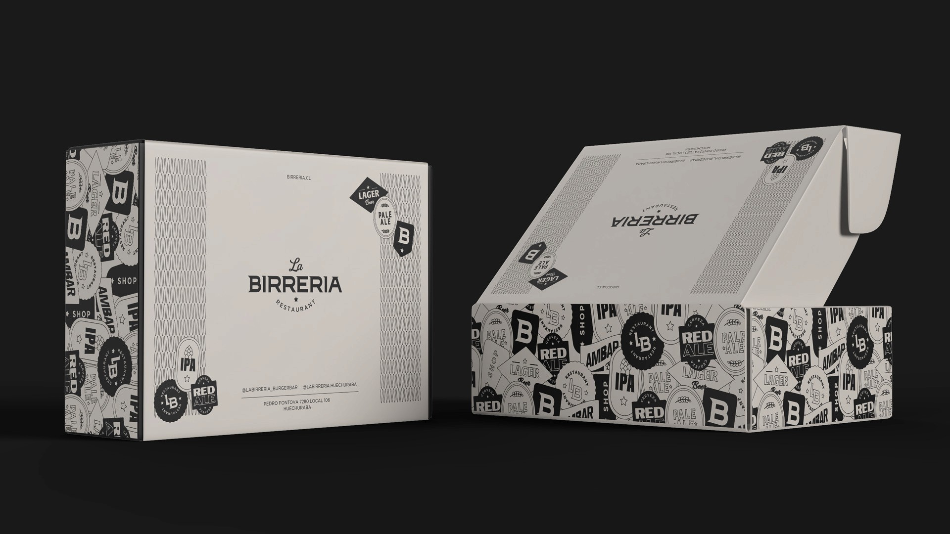 Branding para La Birrería, un bar cervecero con estilo moderno y entretenido – Lagom Studio en Latinoamérica.