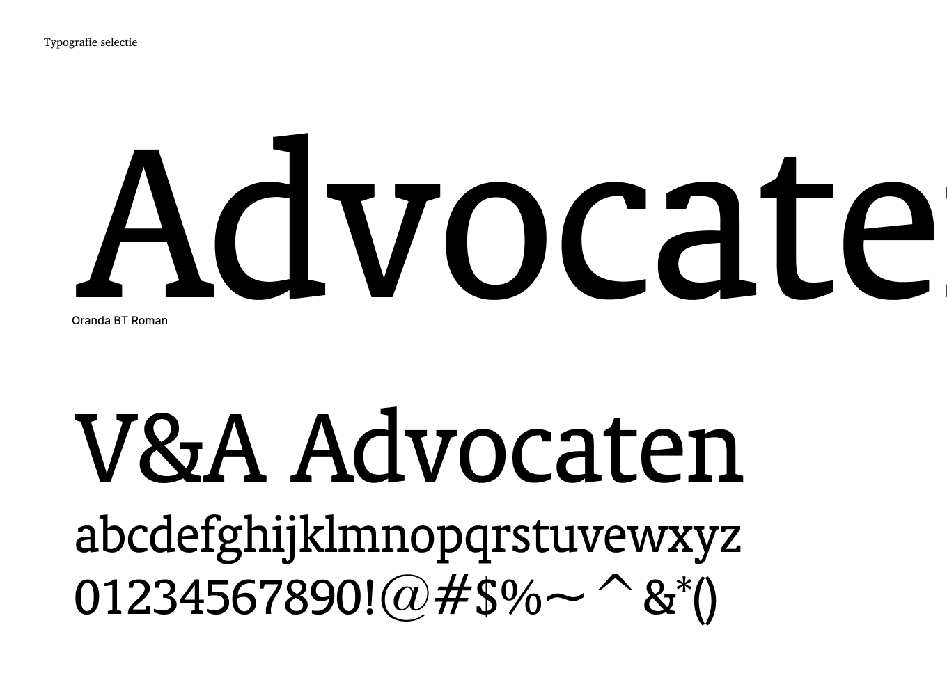 Ontwerp Brand Identity en Visuele Identiteit voor V&A Advocaten uit Rotterdam door Nederlands Freelance Brand en UX-UI Designer Michiel Nagtegaal uit Voorburg.