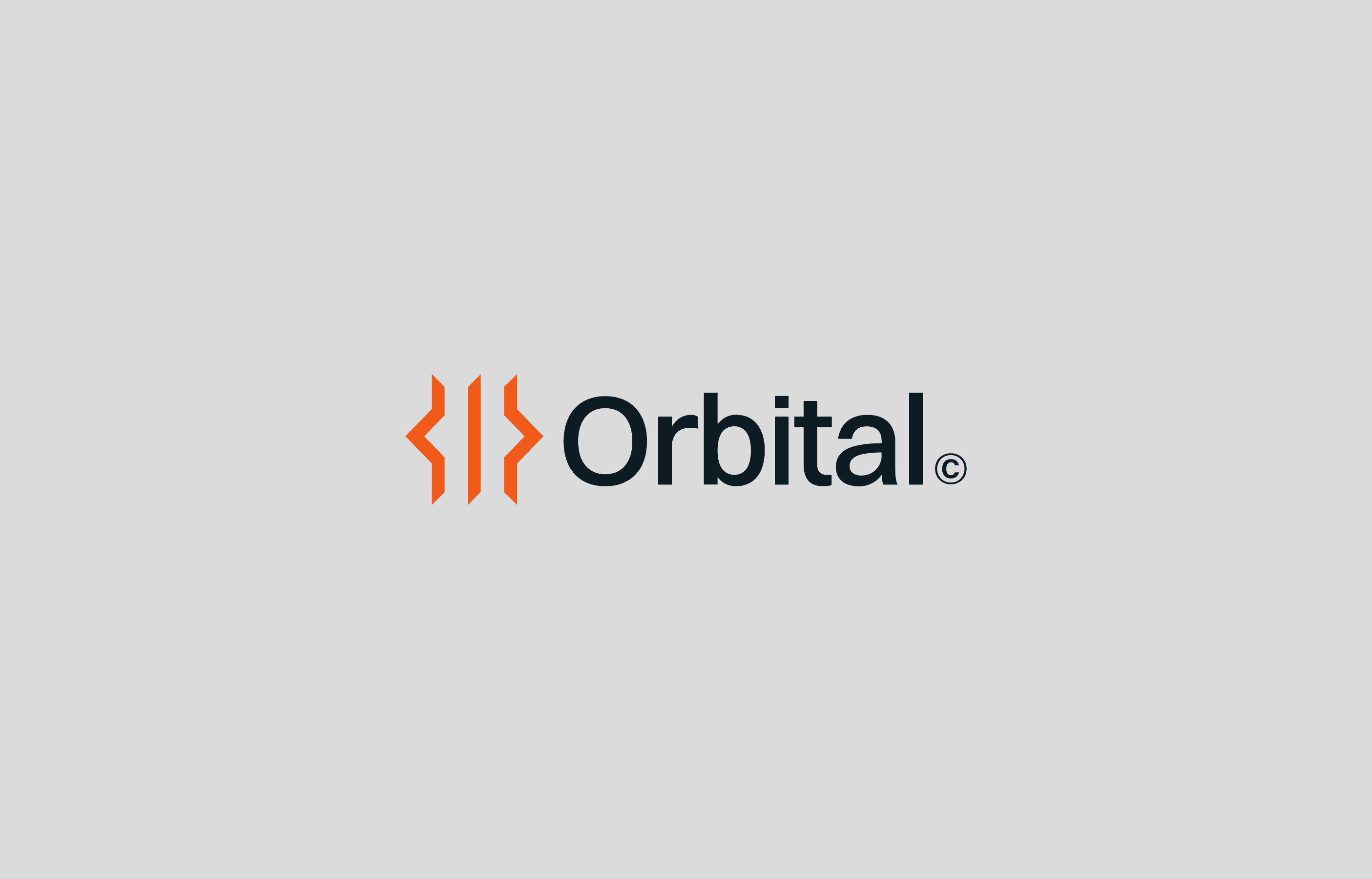 orbital logo on grey background