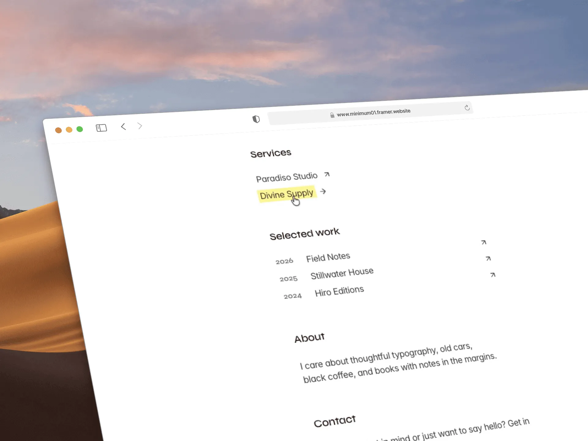 Launching Framer template screenshot showing a startup waitlist landing page