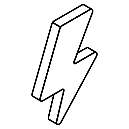 A lightning bolt icon, representing energy or power.