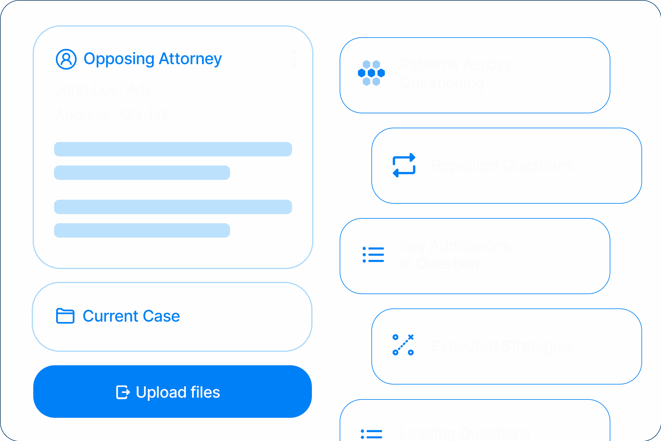 Opposing counsel deposition analysis revealing questioning patterns, repeated strategies, and case-specific preparation insights