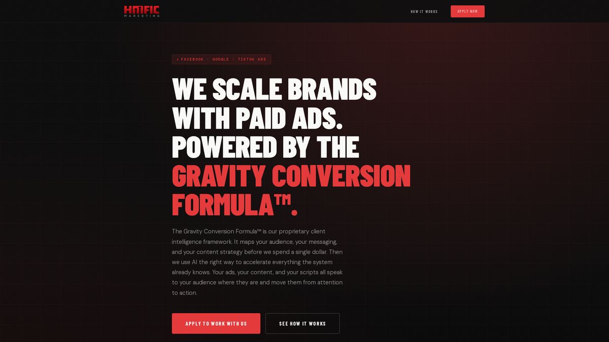 HMFIC Marketing website