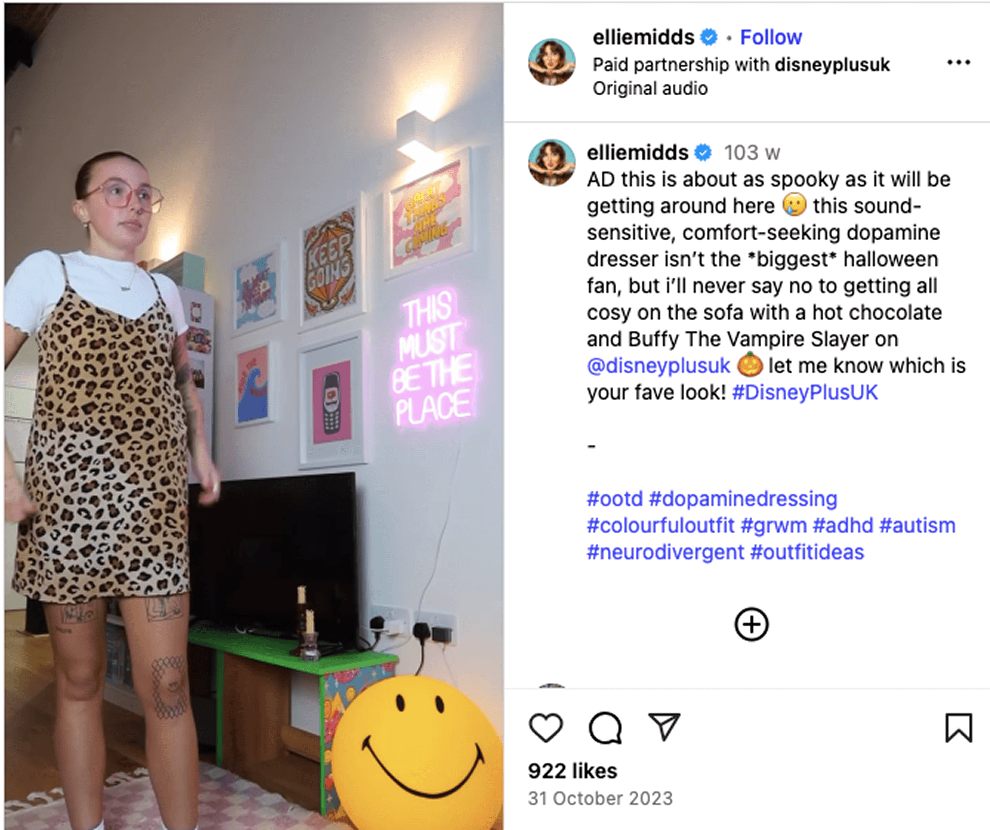 @elliemidds partnering with Disney+ for Halloween