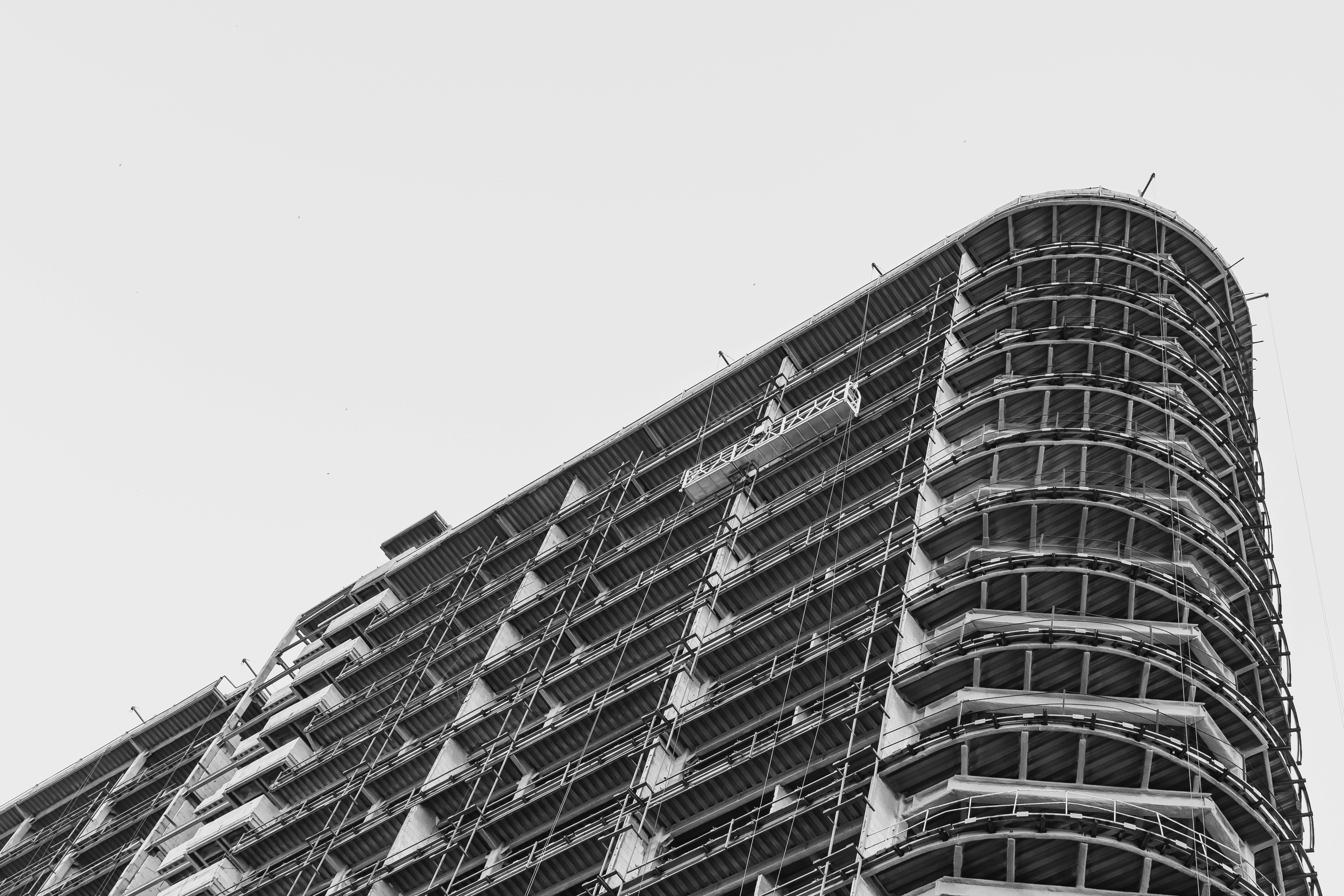 grayscale high rise building
