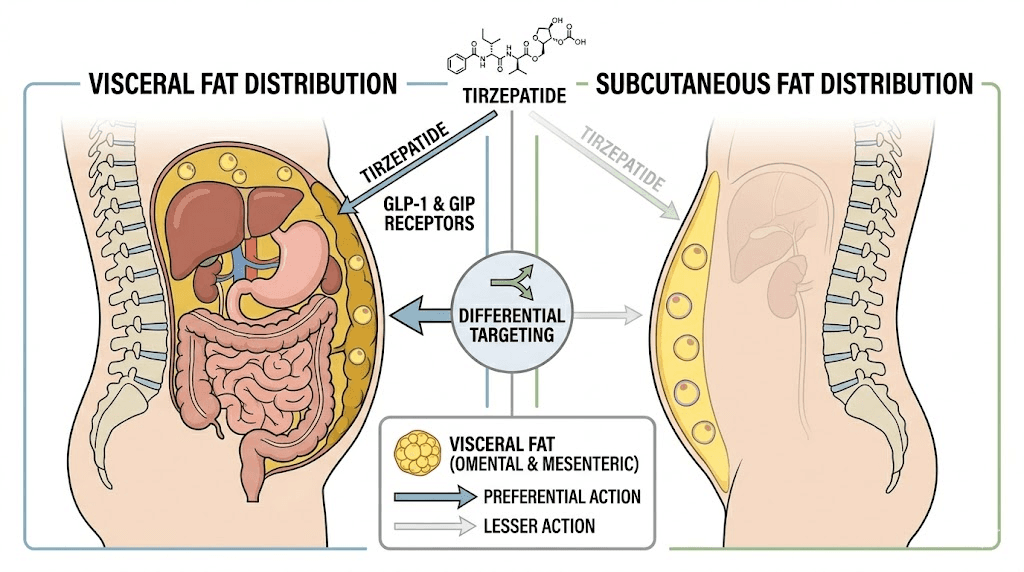 Visceral fat vs subcutaneous fat and how tirzepatide targets each type