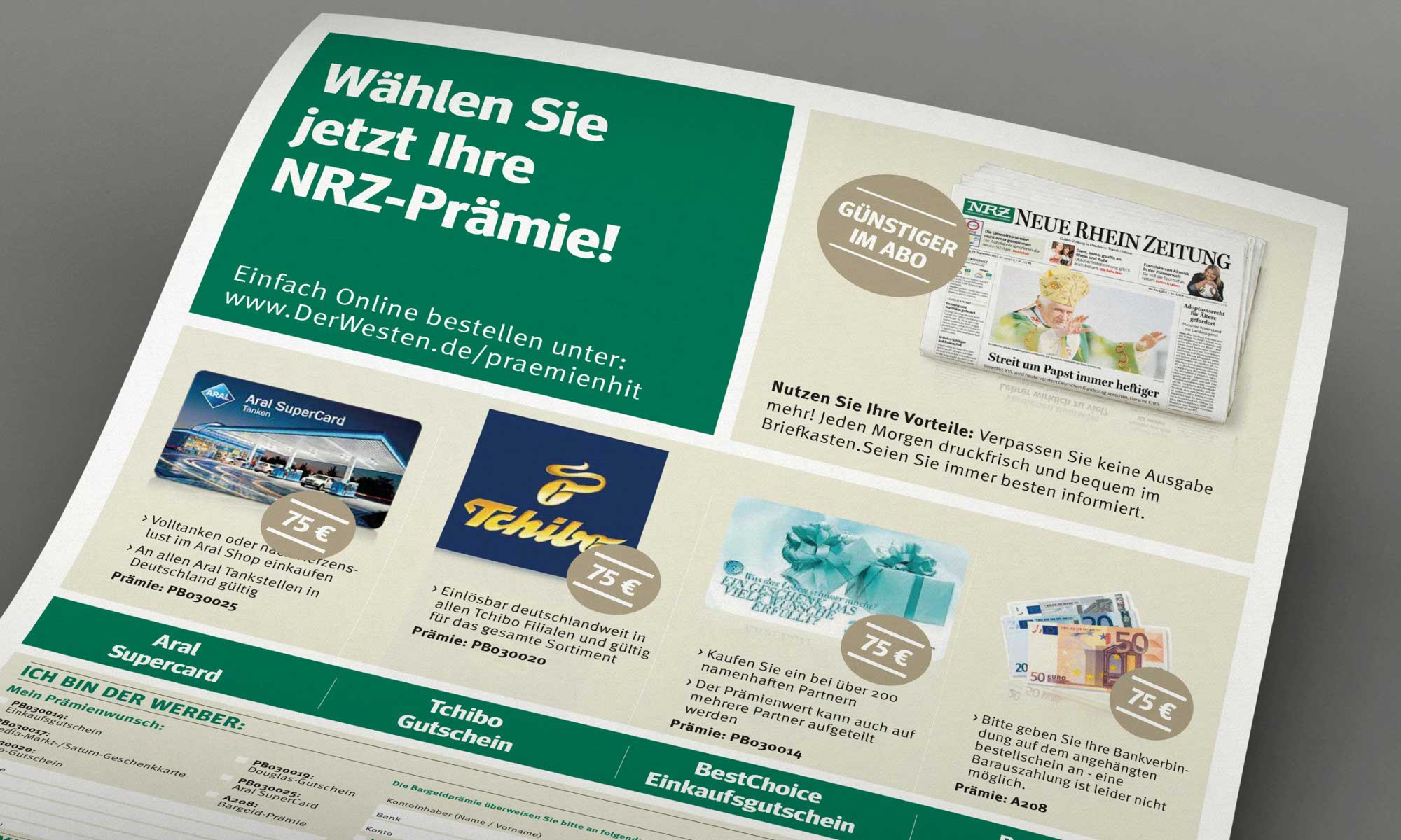 POS-Kommunikation für FUNKE Titel – Kampagnendesign für Abo und Imageanzeigen