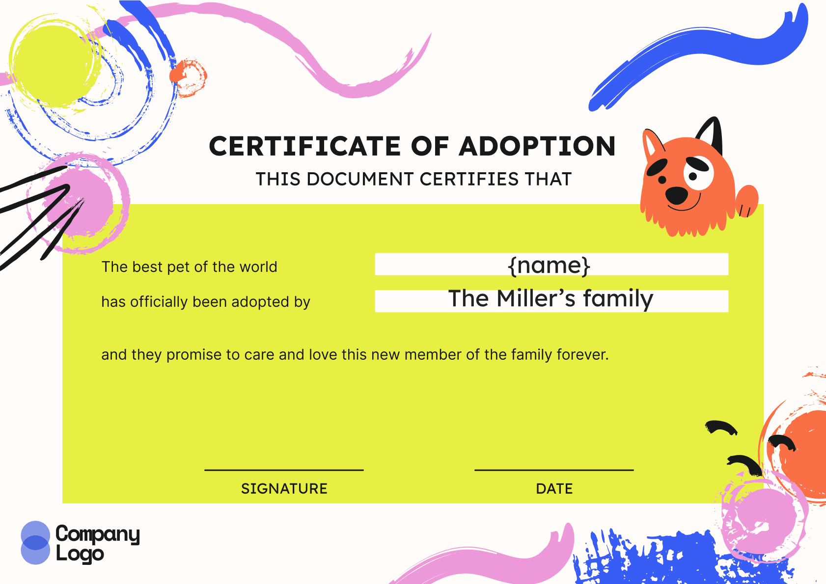 Wauld - Professional and attractive green recognition badge template