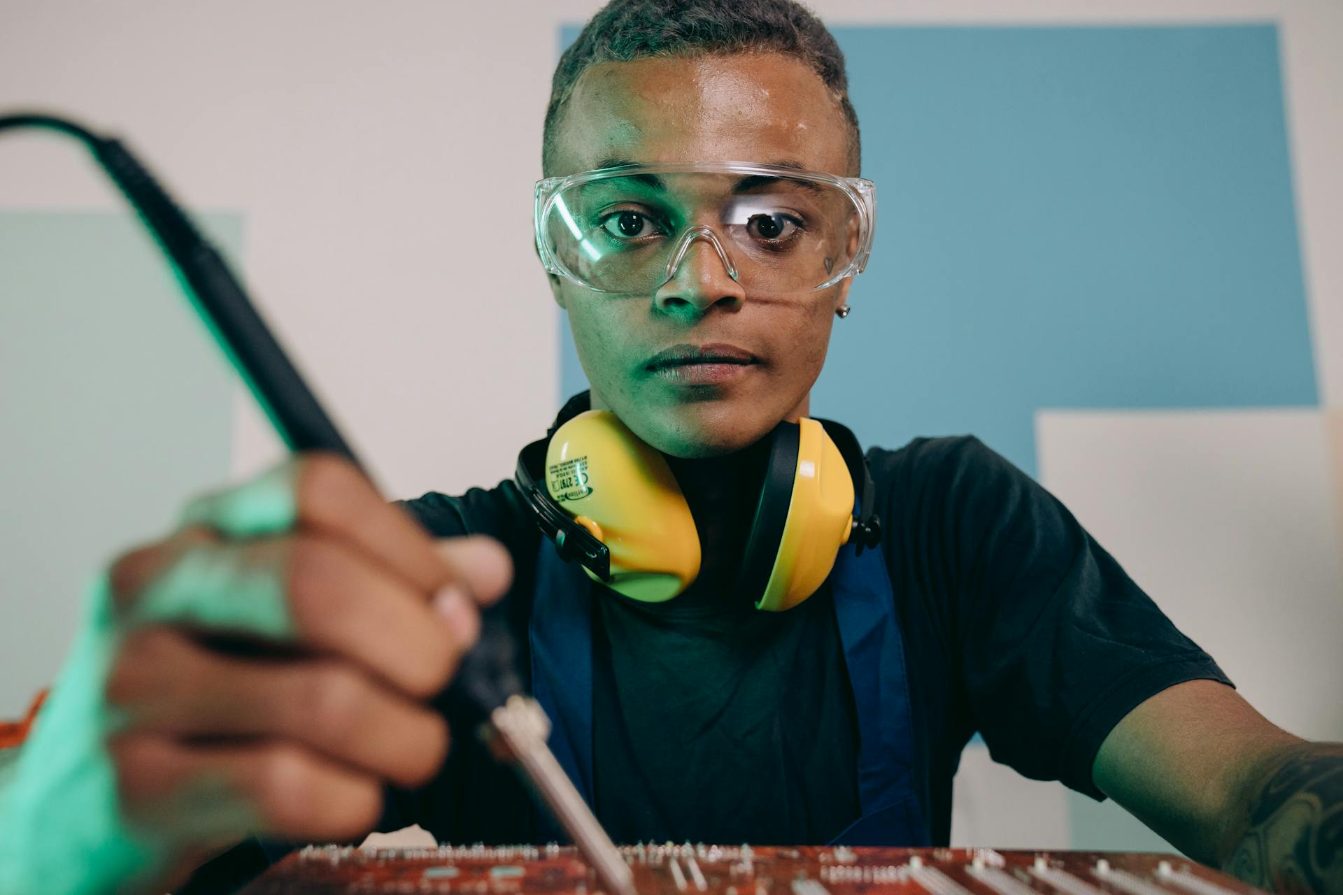 Technician at work