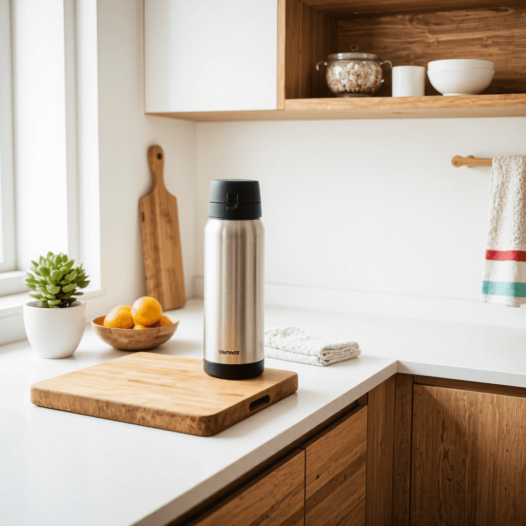 product photography of thermos
